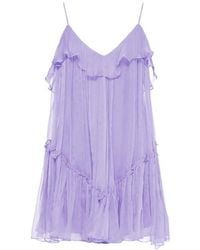 Nissa - Open-Back Silk Mini Dress - Lyst