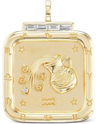 Sorellina - Diamond Aquarius-Zodiac Pendant - Lyst