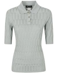 Fabiana Filippi - Short-Sleeve Knitted Polo Shirt - Lyst