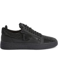 Giuseppe Zanotti - Gz 94 Crystal-Embellished Double-Zip Low-Top Sneakers - Lyst
