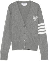 Thom Browne - Tennis Logo Cardigan - Lyst