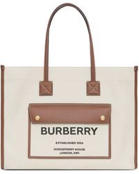 Burberry - Medium two-tone Freya bag - Lyst
