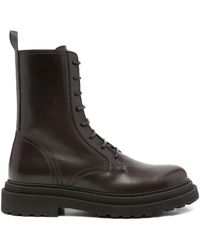 Brunello Cucinelli - Leather Biker Boots - Lyst