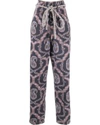 Etro - Tapered Trousers With Print - Lyst