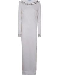 Blugirl Blumarine - Maxi-Jurk Verfraaid Met Kristallen - Lyst