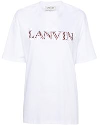 Lanvin - Camiseta con parche del logo - Lyst
