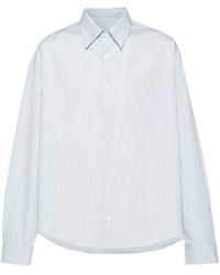 Ami Paris - Striped Cotton Shirt - Lyst