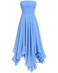 retroféte - Louisa Ruched Chiffon Midi Dress - Lyst