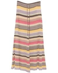 Faithfull the Brand - Ria Chevron-Knit Midi Skirt - Lyst