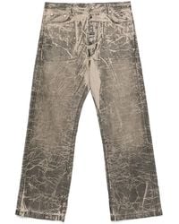 Rick Owens - Distressed Cotton Jeans - Lyst