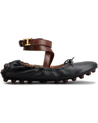 Tod's - Bubble Leather Ballet Flats zapatos con correa - Lyst