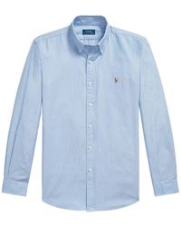 Polo Ralph Lauren - Custom-Fit Striped Stretch Oxford Shirt - Lyst