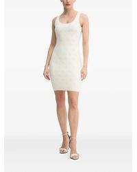Guess - Logo-Pattern Sleeveless Mini Dress - Lyst