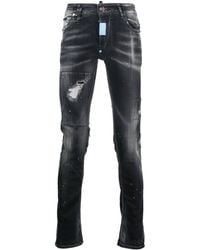 Philipp Plein - Logo-patch Straight-leg Jeans - Lyst