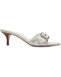 COACH - Margot Crystal-Embellished Buckled Sandals - Lyst