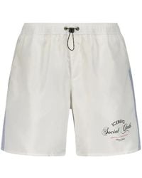 Iceberg - Logo-Print Graphic-Print Beach Shorts - Lyst