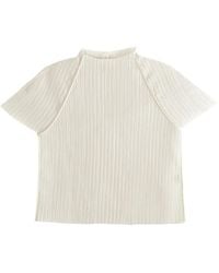 Amomento - Plissé Raglan-Sleeve T-Shirt - Lyst