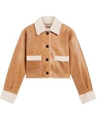 Pence - Svezia Shearling-Trim Button-Up Jacket - Lyst