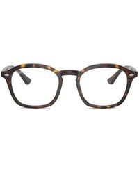 Ray-Ban - Tortoiseshell-Effect Round-Frame Glasses - Lyst