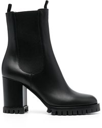 Gianvito Rossi - 90mm Leather Ankle Boots - Lyst