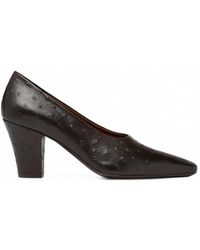 Marsèll - Figura Ostrich-Effect Squared-Toe Block-Heel Pumps - Lyst