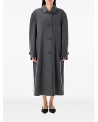 Prada - Cappotto Oversize Con Bottoni - Lyst