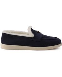 Prada - スエード ローファー - Lyst