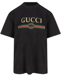 Gucci - Cotton Jersey And Silk T-Shirt With Print - Lyst