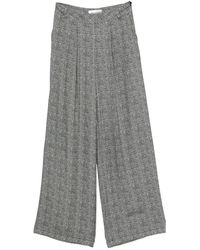 ERMANNO FIRENZE - Prince Of Wales Check Palazzo Pants - Lyst