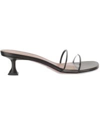 AMINA MUADDI - Andreea Transparent-Strap Heeled Sandals - Lyst