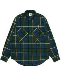 Aape By A Bathing Ape - Plaid Logo-Patch Shirt - Lyst