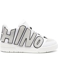 Moschino - Logo-lettering Leather Sneakers - Lyst