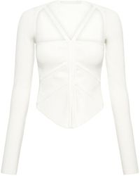 Dion Lee - Square-neck Corset-style Top - Lyst