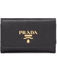 Prada - Saffiano Leather Key Case - Lyst