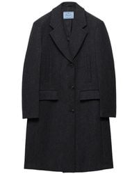 Prada - Manteau Réversible À Boutonnage Simple - Lyst