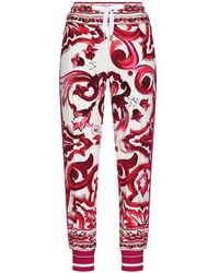 Dolce & Gabbana - Majolica-print cady jogging pants - Lyst