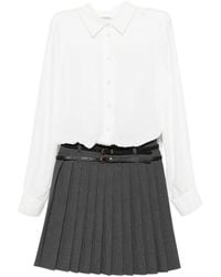 Liu Jo - Belted Pleated Midi Dresse - Lyst