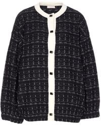 Liu Jo - Chaqueta de tweed con botón enjoyado - Lyst