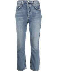 Agolde - Riley High-waisted Cropped Jeans - Lyst