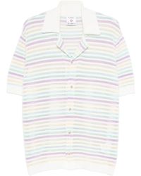 CASABLANCA - Gestreiftes Hemd mit kurzen Ärmeln - Lyst