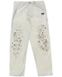 Evisu - Seagull-Print Paint-Splatter Trousers - Lyst