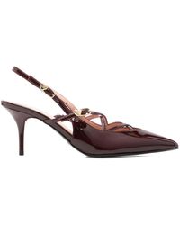 Love Moschino - 95 Mm Slingback Muiltjes Met Gekruiste Bandjes - Lyst