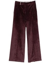 Peserico - Glitter-Effect Corduroy Straight Trousers - Lyst