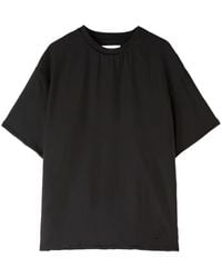 Jil Sander - T-shirt girocollo con logo goffrato - Lyst
