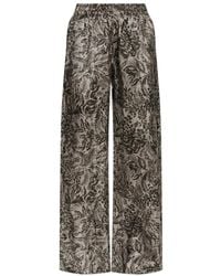 Golden Goose - Floral-Print Elastic-Waist Straight Trousers - Lyst