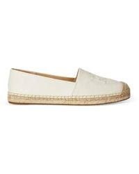 Ralph Lauren - Espadrilles Cameryn En Cuir À Logo Brodé - Lyst