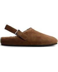 12 STOREEZ - Buckle Shearling Mules - Lyst