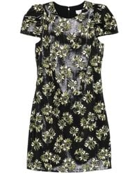 McQueen - Floral Puff-Sleeve Dress - Lyst