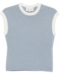 Bompard - Contrast-Trim Cashmere Vest - Lyst