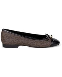 Michael Kors - Logo-Monogram Bow-Detail Ballet Flats - Lyst